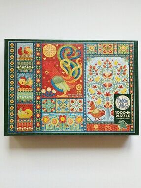 Scandi Chicken Quilt 1000-piece puzzle by Cobble Hill